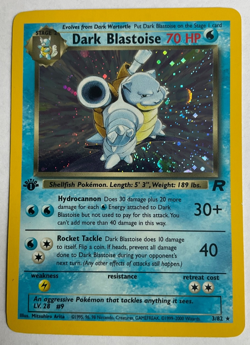 Pokemon Dark Blastoise 3/82 Team Rocket Holo Rare 1st Edition 70 HP English - Image 1