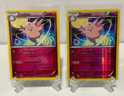 2016 Pokemon Clefable #82/122 Base & Reverse Holo Galaxy Art Fairy LP - Image 1