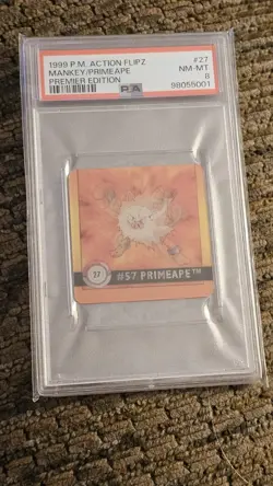PSA 8 1999 Pokemon Artbox action flipz #27 Primeape/Mankey - Image 1