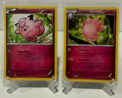 2014 Pokemon Clefairy 70/111 & Clefable 71/111 - XY - Furious Fists LP - Image 1