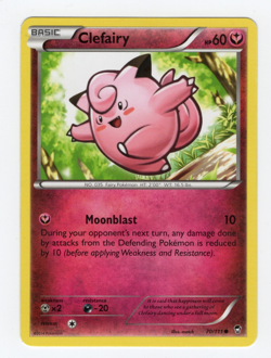 2014 Pokemon Clefairy 70/111 & Clefable 71/111 - XY - Furious Fists LP - Image 2