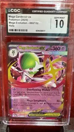 2025 Pokemon Mega Evolution Mega Gardevoir ex 060/132 Holo CGC 10 - Image 1