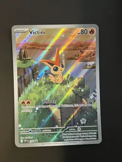 Victini SVP 208 Illustration Rare Black Star Promo Black & White Pokemon TCG NM - Image 1