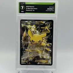 Pokemon Pikachu EX XY124 Black Star Promo 2016 Red & Blue Collection Degree 7 NM - Image 1