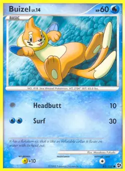 Pokemon TCG - 1x SP (Reverse Holo) Buizel - Great Encounters (61/106) x1 - Image 1