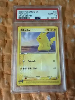 Low Pop Pokemon Ex Pikachu Sandstorm #72 PSA 10 Gem Mint 2003 WOTC Rare Vintage - Image 1