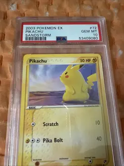 Low Pop Pokemon Ex Pikachu Sandstorm #72 PSA 10 Gem Mint 2003 WOTC Rare Vintage - Image 2