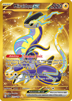 MIRAIDON EX 253/198 HYPER RARE SCARLET & VIOLET POKEMON NEAR MINT - Image 1