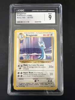 Pokemon 1999 Dragonair 18/102 Base Set Unlimited Rare CGC 9 MINT! - Image 1