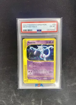 Pokemon Mewtwo Expedition Holo Rare #20 PSA 6 - Image 1