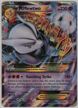 M Mewtwo EX - Pokemon TCG - 63/162 Breakthrough Holo LP Rare - Image 1