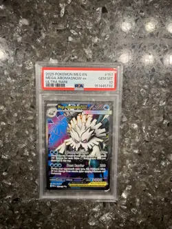 2025 Pokemon Mega Evolution #157 Mega Abomasnow ex PSA 10 GEM MINT Ultra Rare - Image 1