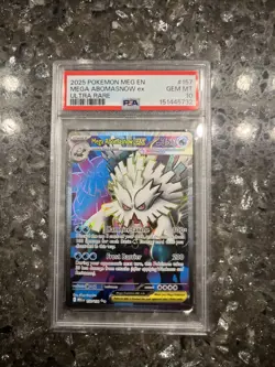2025 Pokemon Mega Evolution #157 Mega Abomasnow ex PSA 10 GEM MINT Ultra Rare - Image 2