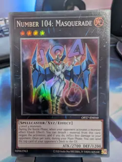 YuGiOh! Number 104: Masquerade OP27-EN010 Super Rare - Image 1
