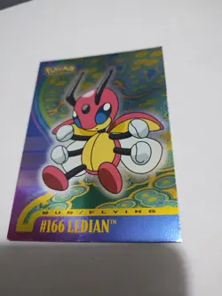 Ledian Foil Topps Pokemon TV Animation Edition Johto Series 1 #166 2001 - Image 1