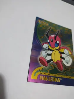 Ledian Foil Topps Pokemon TV Animation Edition Johto Series 1 #166 2001 - Image 2