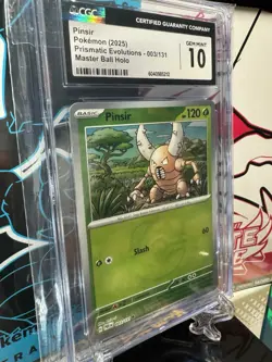 Pinsir 003/131 Master Ball Holo CGC 10 Prismatic Evolutions Pokemon TCG - Image 3