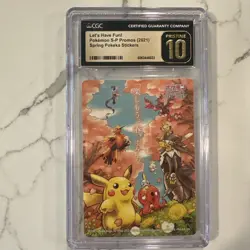 2021 Pokemon Let’s Have Fun! SP Promos Spring Pokeka Pikachu CGC PRISTINE 10 - Image 1