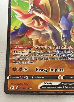 Zamazenta V 018/025 Ultra Rare - 2021 Pokemon Celebrations 25th Anniversary TCG - Image 5