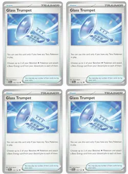 [4x Playset] Glass Trumpet 135/142 Sv07: Stellar Crown Pokemon TCG - Image 1