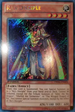 Yugioh 2014 Ra's Disciple SCR Holo Bleed 🩸 1st Ed. DRLG-EN024 Near Mint - Image 1