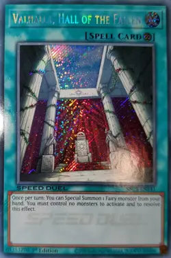 Yugioh Valhalla, Hall Of The Fallen SCR 1st Ed. SBCB-EN141 Near Mint - Image 1