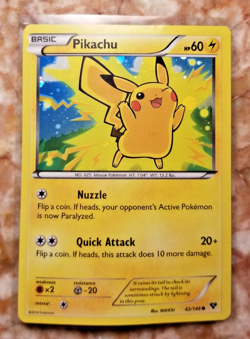⚡ Pikachu 2014 MOVIE PROMO ⚡ / HOLO RARE Pokemon 42/146 / MP - Image 1