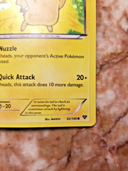 ⚡ Pikachu 2014 MOVIE PROMO ⚡ / HOLO RARE Pokemon 42/146 / MP - Image 3
