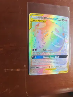 Pokemon Gengar & Mimikyu GX Rainbow Secret Rare 186/181 Team Up NM - Image 4