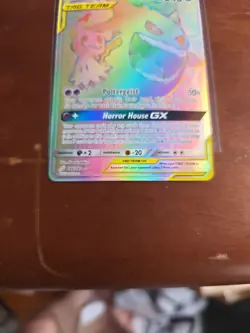 Pokemon Gengar & Mimikyu GX Rainbow Secret Rare 186/181 Team Up NM - Image 5