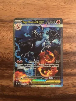 2025 Pokemon Phantasmal Flames MEGA CHARIZARD X EX #125/094 SIR English - Image 1