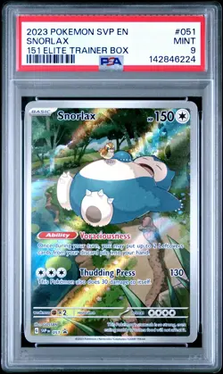 Snorlax 051/165 151 Elite Trainer Box Svp En-sv Black Star Promo Pokemon PSA 9 - Image 1