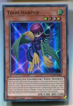 Yu-Gi-Oh! Toon Harpyie Super Rare TOCH-DE002 - Image 1