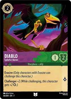 Disney Lorcana TCG - Archazia's Island - Diablo - Spiteful Raven - 66/204 - Image 1