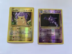 Pokemon XY Evolutions Reverse Holo Pikachu 35/108 Haunter 48/108 LP - Image 1