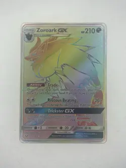 Zoroark GX Rainbow Rare (77/73) Shining Legends Pokemon Card - LP - Image 1