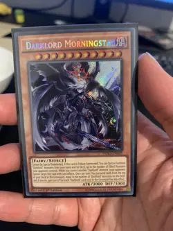 Yu-Gi-Oh Darklord Morningstar Secret Rare 1st Edition Card DESO-EN029 - Image 1