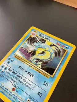 Pokemon Gyarados Holo Card Base Set Vintage WOTC 6/102 LP Clear Photos - Image 3