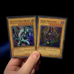 Blue Eyes White Dragon SKE-001, Dark Magician SYE-001 1st Edition Yu-Gi-Oh! NM - Image 1