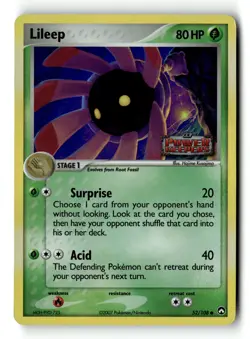 Pokemon Card Lileep LP Power Keepers Reverse Holo Common 52/108 - Image 1
