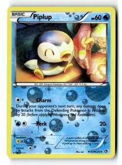 Pokemon Card Piplup Holo LP Legendary Treasures: Radiant Collection RC6/RC25 - Image 1