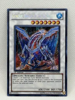 Yugioh Gungnir, Dragon Of The Ice Barrier HA03-EN030 Secret Rare 1st Ed NM - Image 1