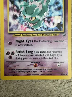 Pokemon TCG Misdreavus Neo Revelation 11/64 Holo Unlimited Holo Rare MP/HP - Image 2