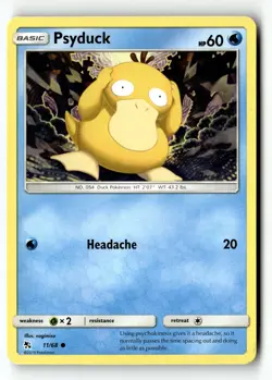 Pokemon Card Psyduck Normal LP Hidden Fates 11/68 - Image 1