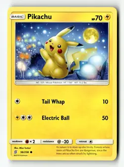 Pokemon Card Pikachu Normal LP SM - Unified Minds 56/236 - Image 1