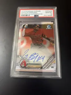 Geraldo Perdomo 2019 Bowman Chrome 1st Auto PSA 10 - Image 1