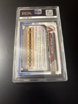 Geraldo Perdomo 2019 Bowman Chrome 1st Auto PSA 10 - Image 2