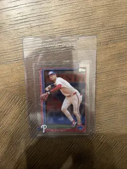 2025 Topps Series 2 Trea Turner #450 Clear Acetate 07/10 Phillies Jersey Match - Image 1