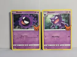 Gengar , Haunter, And Gastly Trick Or Trade Trading Cards Pokemon TCG Stamp - Image 2