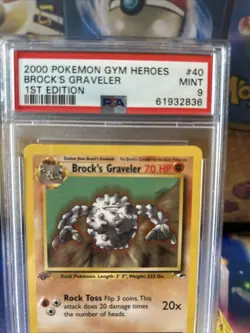 Pokemon TCG PSA 9 2000 Gym Heroes 1st Edition Brock’s Graveler Vintage WOTC Card - Image 3